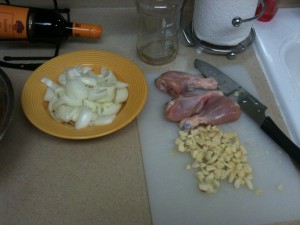 Chicken, Onions and Garlic