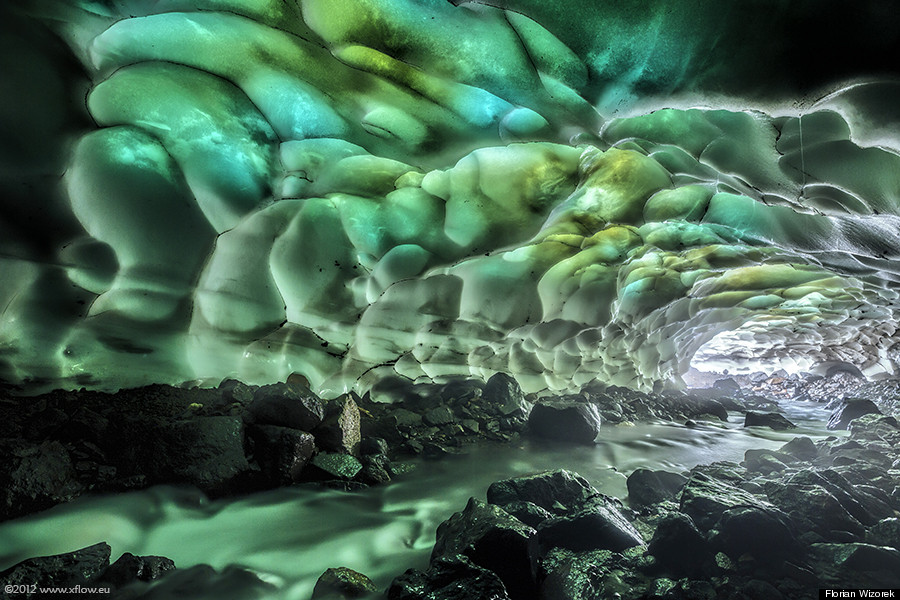 Ice Cave at Mutnovsky Volcano Russia
